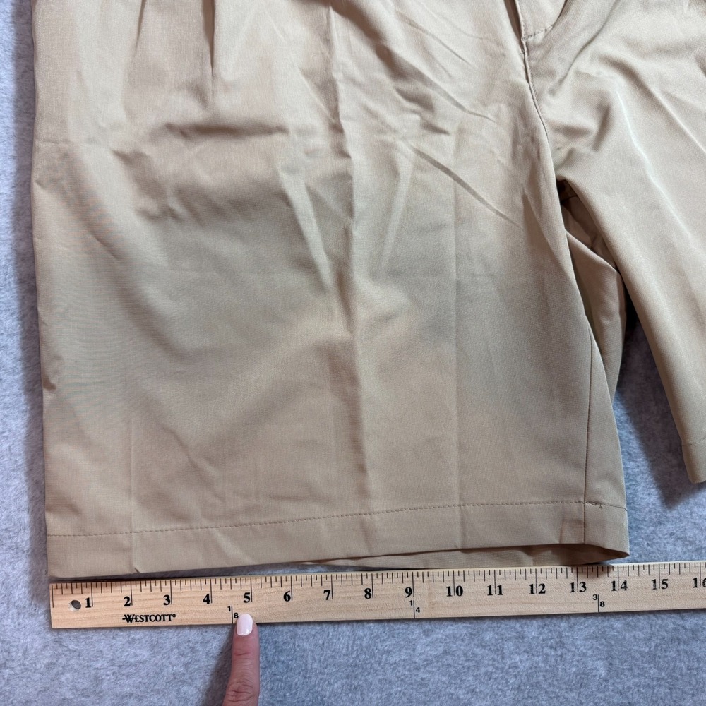 Reebok Golf Mens Pleated Front Performance Golf Shorts Size 44 Tan Khaki Stretch - Picture 10 of 10